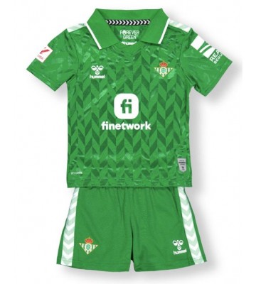 Real Betis Koszulka Wyjazdowych Dziecięca 2023-24 Krótki Rękaw (+ Krótkie spodenki)